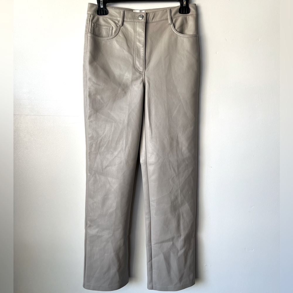 Wilfred Aritzia Melina Faux Leather High Waisted Pants, 4